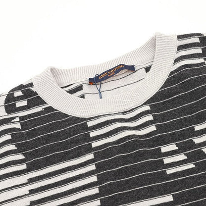 Louis Vuitton 26SS All-Over Stripe LV Monogram Jacquard Knit Short-Sleeve T-Shirt