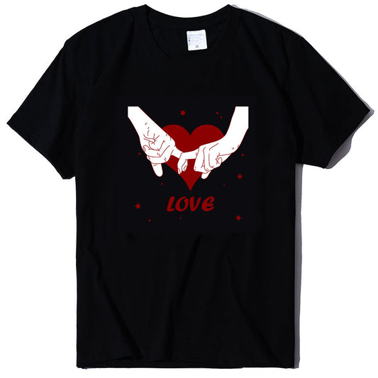 Valentine 'S Day T Shirt T-shirt Short Sleeve Love Printed Summer