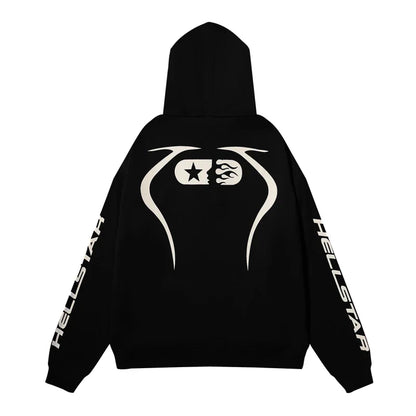Hellstar Sport Hoodie Black White