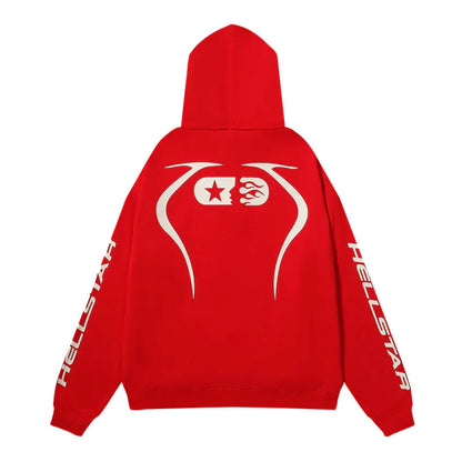 Hellstar Sport Hoodie Red White
