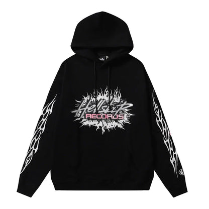 Hellstar Sports Flame Hoodie Black