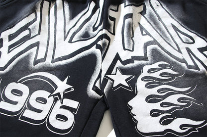 Hellstar Washed 1996 Shorts Black